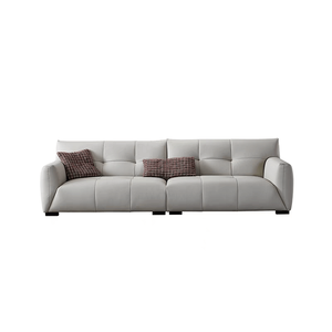 Modern Upholstered <b>Design</b> 3 4 Seater Lounge Suite Couch Home Furniture <b>White</b> <b>Leather</b> Corner Sectional <b>Sofa</b> Set for Living Room - Product Image 2