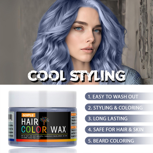고품질 임시 헤어 컬러 왁스 11가지 색상 헤어 및 수염 염색 오래 지속되는 두피 안전 컬러 스타일링 헤어 왁스 - Product Image 4