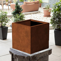 Jardinière Corten Pots de plantes de jardin Jardinières de balcon Jardinières de jardin en acier Corten Pots de plantes d'extérieur pour jardin, patio