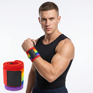 Bandes de soutien pour poignets de musculation unisexe classiques avec logo personnalisé, antidérapantes, robustes, pour la musculation en salle de sport - Product Image 1