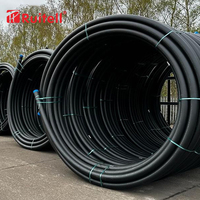 Tuyau d'eau flexible en PE noir haute pression PN10 durable pour l'alimentation en eau - Diverses tailles (DN75-DN800) et longueurs (100m-300m)