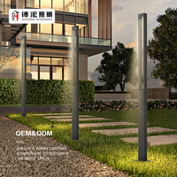 Lampe de colonne de jardin extérieure populaire, étanche IP65, alimentée en courant alternatif, LED 30W dimmable, lumière moderne en aluminium, CRI 80, angle de faisceau 120°