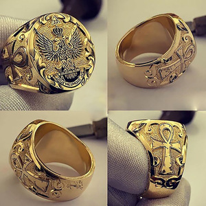 Anello Vintage Aquila da Uomo Stile Hip Hop Audace Accessorio da Dito Moda Western Regalo - Product Image 3