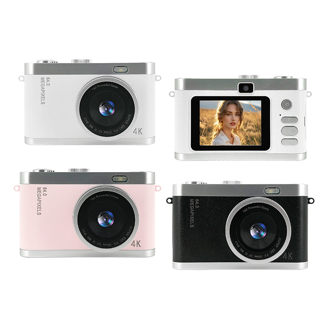 4K Digital Camera 48MP Autofocus Vlogging Photography Video Recorder Flip Screen Zoom Portable Camera for Students