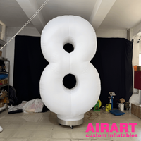 Ballon Chiffre Gonflable DIY pour Décoration d'Événements Festifs, Ballon Chiffre Gonflable pour Activités Promotionnelles en Centre Commercial