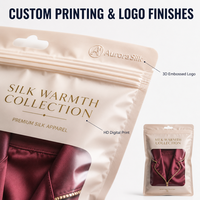 Impression numériqueSac à vêtements en coton pur/soie glacée Sac en plastique imprimé avec logo en relief Pochette d'emballage pour pantalons et chaussettes