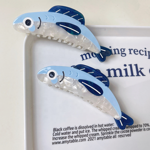 ที่หนีบผมอะซิเตทสำหรับผู้หญิงที่หนีบผมรูปปลาน่ารักสำหรับสัตว์ทะเลฤดูร้อน - Product Image 2