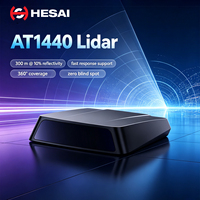 Sensor Lidar Otomotif HESAI AT1440 1440 Saluran Ultra HD Jangkauan 300m Resolusi Sudut 0,02 Derajat L3 L4 untuk Mengemudi Otomatis