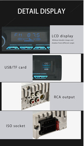 PUREVOX Máy Nghe Nhạc MP3 Một Din Radio Răng Xanh Âm Thanh Nổi Cho Xe Hơi Máy Thu Fm Usb Đơn Aux Âm Thanh - Product Image 6