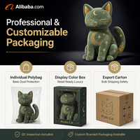 Peluche personnalisée en forme de chat, jouet en peluche brodé OEM, motif lune et étoile, certifiée CE EN71 ASTM, vente en gros d'usine pour cadeau d'enfant