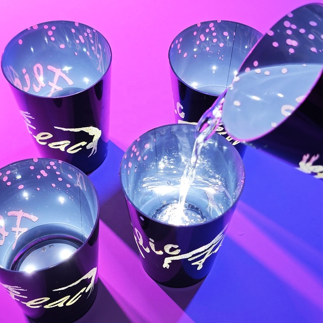 Customized LED Light Cup Thermal Transfer Printing Glowing Cup Flashing Features Party Decorations Beer Drink Display