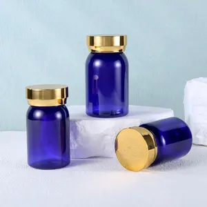 EN STOCK violet PET bonbons pilule bouteille en plastique pour médecine bonbons pilule Capsule tablette supplément vitamine Maca soins de santé