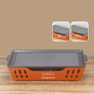 Fornello da Barbecue <span class=keywords><strong>antiaderente</strong></span> commerciale con spiedino caldo grigliato di agnello di pesce isolato piatti da forno a base di alcool solido - Product Image 4