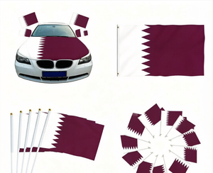Drapeaux de voiture personnalisés <span class=keywords><strong>Coupe</strong></span> du Monde de Football 2026 pour la promotion, fanions pour la décoration des zones de supporters en ville, drapeaux du <span class=keywords><strong>Qatar</strong></span> - Product Image 4
