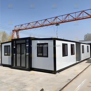 Maison conteneur préfabriquée portable et extensible de 40 pieds, maisonnette pliable, 3 chambres, villa mobile moderne en acier modulaire, hôtel, <span class=keywords><strong>camping</strong></span> - Product Image 4