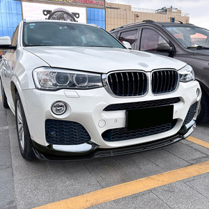 Front Lip Splitter Corner Protector For Bmw X3 F25 X4 F26 Lci M Sport 2014 2017 Piano Black Carbon Fiber Texture Abs Material - Product Image 2