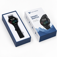 Boîte d'emballage de montre intelligente de qualité supérieure avec couvercle et base, doublure EVA antichoc, carton rigide pour bracelet de montre, chargeur, câble et accessoires