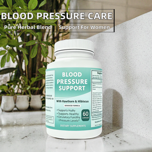 Premium Blood Pressure Support Capsules Hawthorn Hibiscus Natural Herbal Dietary Supplement for Healthy Circulation Adult Use 60 - Product Image 2