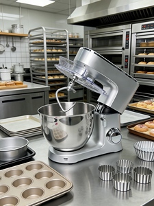 Batidora Eléctrica de Pedestal <span class=keywords><strong>para</strong></span> Cocina, Tazón Mezclador de Acero Inoxidable, <span class=keywords><strong>Gancho</strong></span> <span class=keywords><strong>para</strong></span> <span class=keywords><strong>Amasar</strong></span>, 6 Velocidades, Motor de Cobre Puro, Capacidad de 8L - Product Image 5
