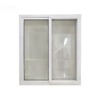 Ventanas Corredizas de PVC de Doble Panel NUOXIN, Ventana Corrediza de Vinilo UPVC con Rejilla y Malla Antimosquitos