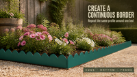 Panneau de clôture de jardin en plastique PP ondulé, durable, anti-UV, imperméable, à bords festonnés, avec piquets de fixation au sol, pour aménagement paysager modulaire