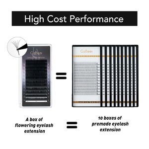 Gollee Extensiones de Pestañas de Seda Esponjosas Abanicos Fáciles 3D 4D 5D 6D Cashmere Negro Individual Volumen con Curvatura BC - Product Image 6