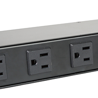 GWGJ Fournisseur d'usine 1U PDU pour rack de serveur en tôle horizontale avec 8 prises NEMA5-15R 110-250V 15A Noir pour l'informatique