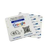 Tarjeta de Acrílico con Chip RFID NFC de 13.56MHz para Reseñas de Google, Programable por URL, Resistente al Agua, con Soporte y Adhesivo