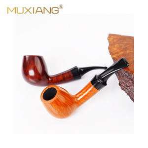 Muxiang Briarwood Smoking Pipe Bent Type Handmade Solid Wood Tobacco Pipe For Men Gift - Product Image 5