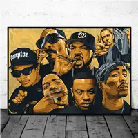 Moda costa occidentale Hip Hop Tupac musica Poster e stampe su tela pittura su parete arte 2PAC immagine per la decorazione della stanza di casa