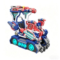 Topvoy TV-KR-012 Voiture tamponneuse commerciale pour enfants Battle God Qingtian en fibre de verre avec lumières RGB et radar anti-collision avant/arrière