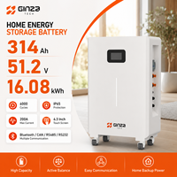 Batterie LiFePO4 empilable 51,2 V 330 Ah 16,896 kWh 10000+ cycles IP65 CAN pour onduleurs solaires SMA/Goodwe