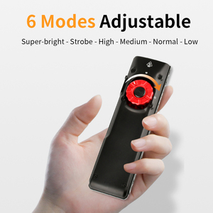 Xách tay <span class=keywords><strong>mini</strong></span> Led đèn pin 2000 lumens kép nguồn ánh sáng phẳng Túi sáng IP44 EDC không thấm nước hợp kim nhôm lặn 3.7V - Product Image 4