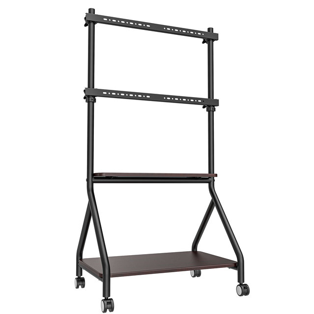 Modern Design Height Adjustable TV Cart Studio Stand Easel Curved Leg TV Floor Stand