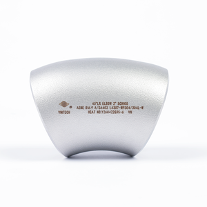 ASME B16 9 A SA403 Alloy Stainless Steel Forty Five Degree Long Radius Elbow DN15 To DN300 High Pressure Pipe Fitting - Product Image 3