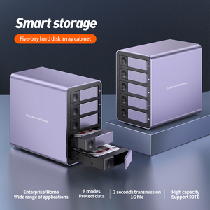 Thiết kế mới <span class=keywords><strong>5</strong></span> BAY HDD Docking Station đĩa cứng trường hợp đối với 3.<span class=keywords><strong>5</strong></span> ''2.<span class=keywords><strong>5</strong></span>'' inch đĩa cứng với USB C Adapter - Product Image 2