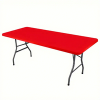 Housse de table ajustée en spandex de qualité supérieure, rectangulaire, élastique, pour pique-nique en plein air, mariage, fête, banquet, fournitures pour événements