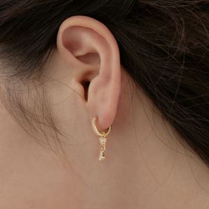 Dylam Elegance Women Fine Fashion 925 Sterling <b>Silver</b> Jewelry Dainty Waterdrop Shape Diamond 5A Zirconia Dangle <b>Hoop</b> <b>Earrings</b> - Product Image 3