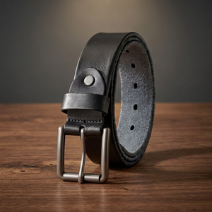 Cinturón de Cuero de Vaca con Hebilla de Acero Vintage para Hombre, de Primera Calidad, 100% Genuino, Diseño Personalizado Impreso, Cuadrado, Resistente al Agua - Product Image 1