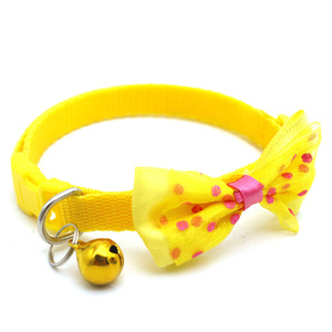 Multiple Colors Cute Adjustable Breakaway Cat Collars with Bowknots Tie Bell Kitten Safety Collar - Product Image 5