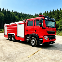 Camion pompier diesel Sinotruck HOWO 6x4 neuf, réservoir d'eau de 7001-10000L, transmission manuelle, 351-450 ch, Euro 5, Hubei Max