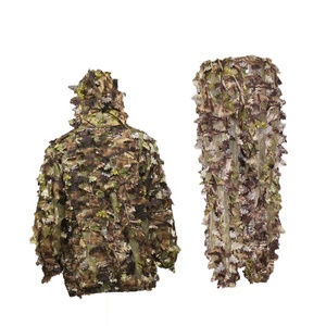 Traje Ghillie de <span class=keywords><strong>Camuflaje</strong></span> de Poliéster Transpirable con Diseño de Hojas para Caza de Francotiradores y Ropa de <span class=keywords><strong>Camuflaje</strong></span> para Esconderse al por Mayor - Product Image 3