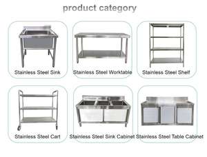 Table en acier inoxydable avec <span class=keywords><strong>étagère</strong></span> Armoire de cuisine commerciale à portes coulissantes Armoire de table de travail en acier inoxydable avec <span class=keywords><strong>étagère</strong></span> - Product Image 5