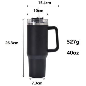 China Stainless Steel Double Wall 40oz Camping Travel Tumbler-Eco-Friendly Portable 0-6 Hours Thermal Insulation Lid <b>Straw</b> - Product Image 4