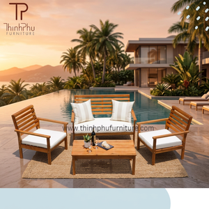THINH PHU OLIVER Functional Acacia Wood Sofa <b>Set</b>-Contemporary Outdoor Furniture <b>for</b> <b>Garden</b> & Living Room-Customized Packing - Product Image 5