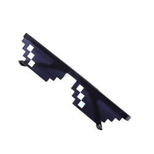 Lunettes de soleil noires style Pixel, monture rectangulaire, verres en plastique, pour événements sportifs, été 2023 - Product Image 3