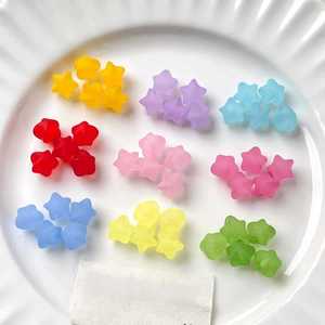 30 piezas/bolsa de cuentas de estrella con acabado mate para manualidades, suministros de joyería DIY, pulseras de cuentas de moda, cuentas Puca, collares coloridos - Product Image 3