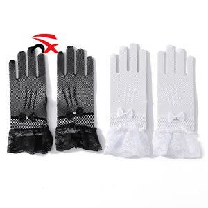 <span class=keywords><strong>Gants</strong></span> de cérémonie en dentelle noirs, blancs et rouges pour femmes, <span class=keywords><strong>gants</strong></span> de mariée papillon pour mariage, fête et bal de promo - Product Image 6