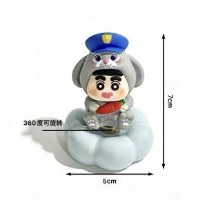Nouvelle figurine rotative Crayon Shin-chan de la série Cartoon Zoo2 Crazy Animal City, jouet pour enfants, cadeau - Product Image 4