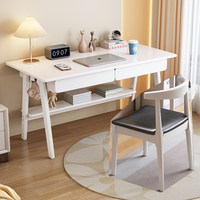 Bureau d'ordinateur en bois massif de style nordique, bureau d'étude moderne et minimaliste pour la maison, combinaison chaise et bureau